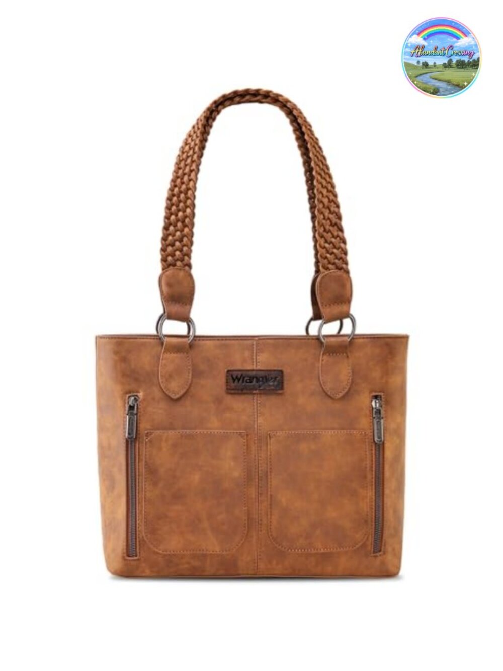 Wrangler Distressed Tote Bag Women Western Purse Multi Pockets Shoulder Bag